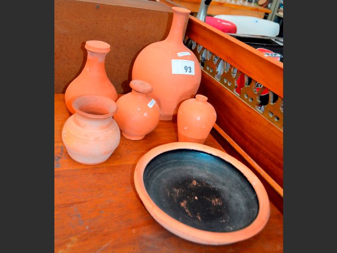 TERRACOTTA VASES, BOWLS, etc