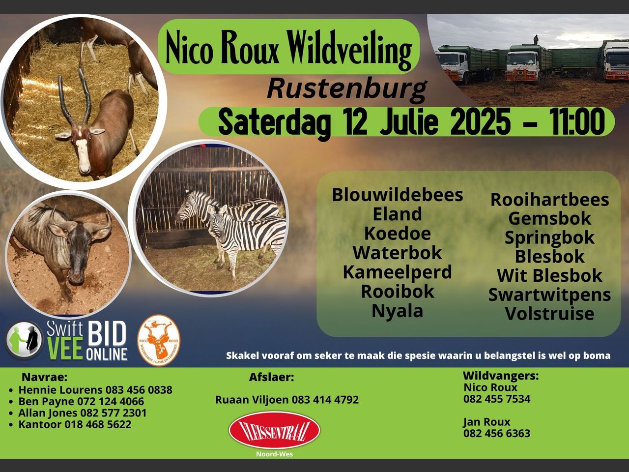 NICO ROUX WILDVEILING | SwiftVEE | Livestock & Cattle Webcast Auctions