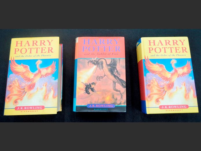 HARRY POTTER HARD COVERS: 2 x ORDER OF THE PHOENIX & 1 x GOBLET OF FIRE