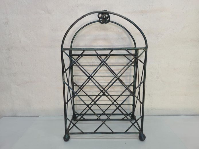 Metal Wrought Iron Magazine Rack / Newspaper Stand
