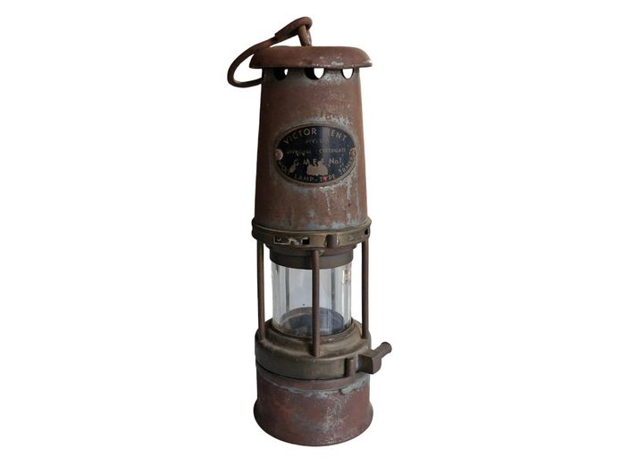 Vintage Victor Kent South African Miner’s Safety Wolf Lamp