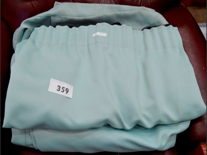 PAIR MINT GREEN CURTAINS