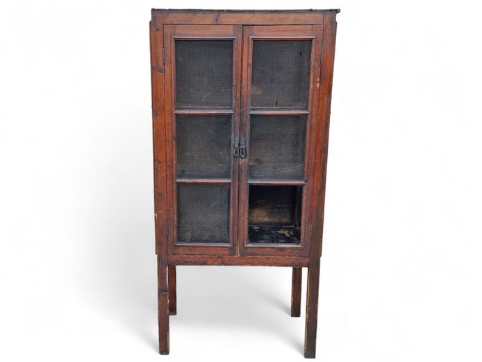 Late 19th Century Huon Pine Meat Safe with Zinc Mesh Panels