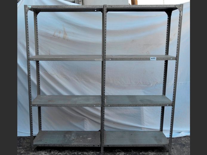 GALVANISED 3-TIER, DOUBLE BAY SHELF, 180 x 47 x 183cm