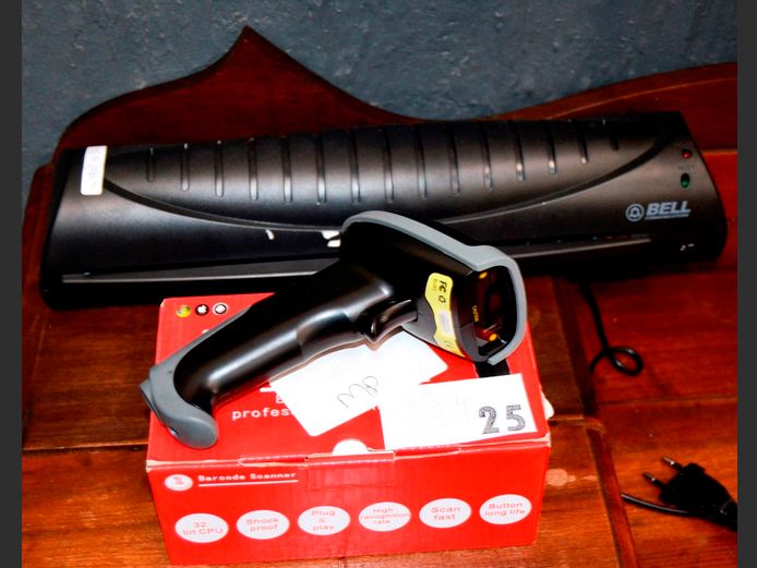 BELL LAMINATOR [Faulty], & A BARCODE SCANNER [Untested]