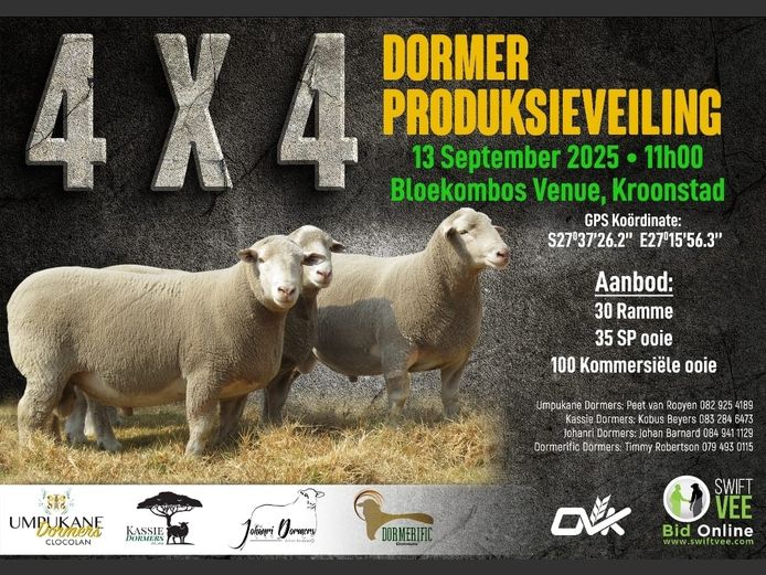4X4 DORMERS PRODUKSIEVEILING