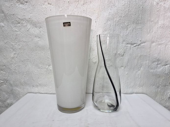 Two Contemporary Art Glass Vases