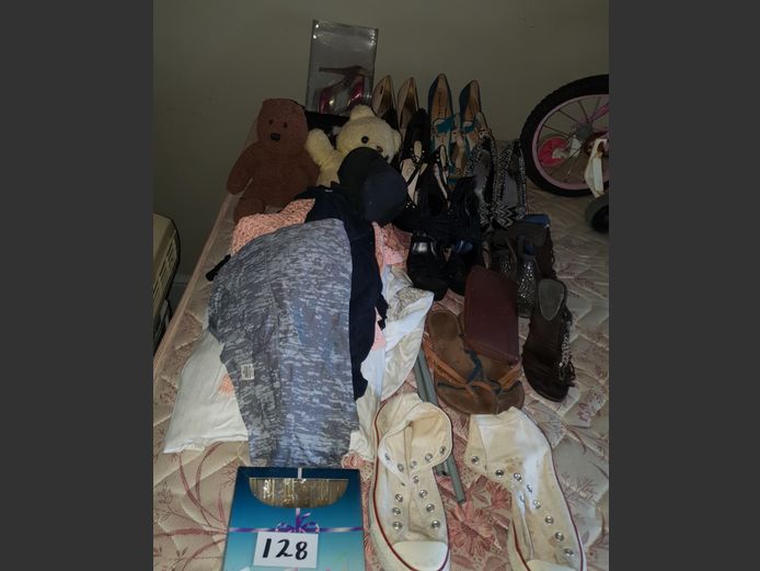 LOT: LADIES SHOES, VINTAGE TEDDIES, CLOTHING, etc