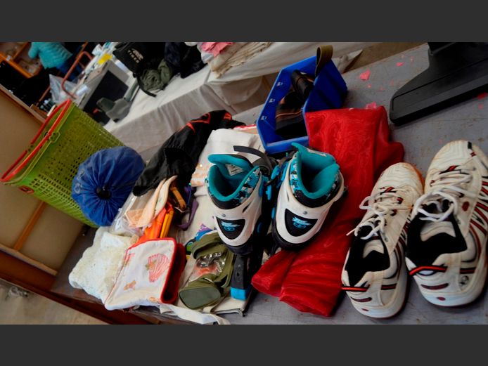 ROLLER SKATES, BICYCLE HELMET, etc