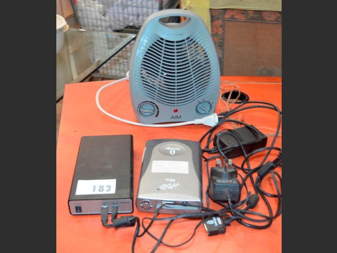 AIM FAN HEATER & HARD DRIVES [Untested]