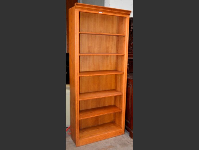 OAK 6-TIER BOOKSHELF, 83 x 37 x 196cm