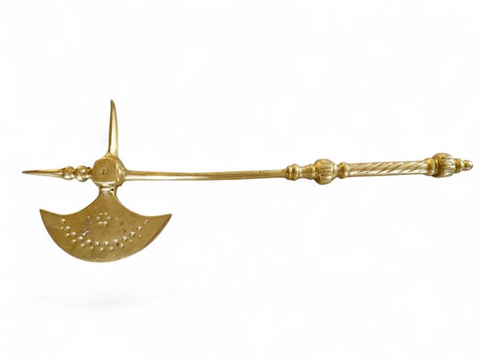 19th Century Cast Brass Battle Axe Reproduction
