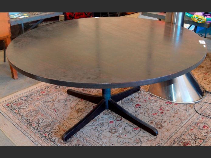 IMBUIA CIRCULAR DINING TABLE ON PEDESTAL BASE, 152cm Diameter x 72cm High
