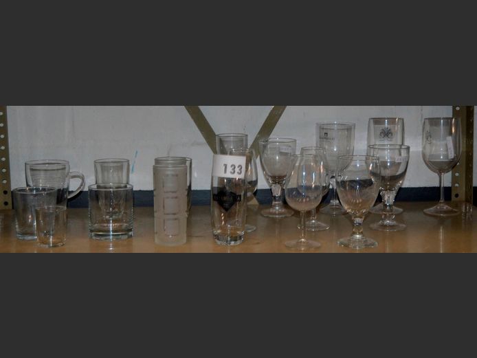 ASSORTED DRINKING GLASSES