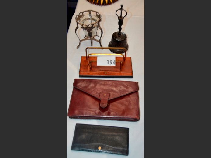 CAST IRON TIBETAN PRAYER BELL, METAL & CRACKLED GLASS CANDLE HOLDER, etc