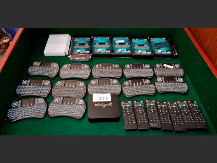 LARGE LOT: MINI KEYBOARDS & TV BOXES [Untested]
