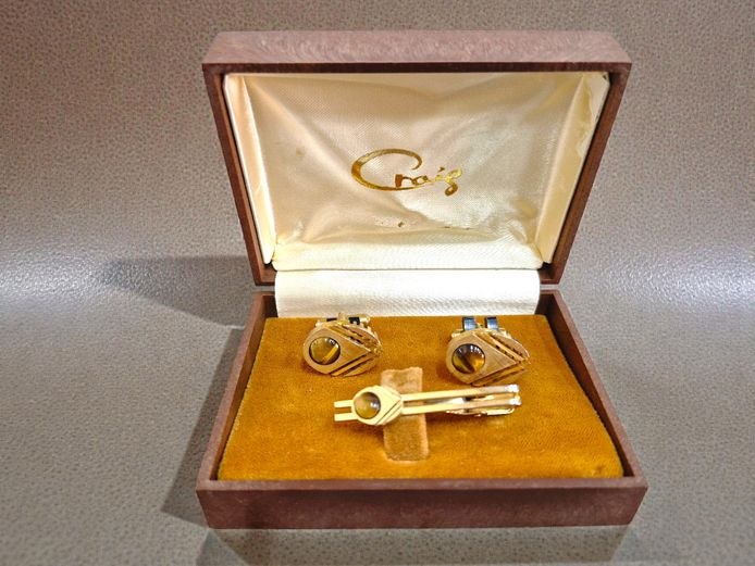 Craig Cufflinks and Tie Clip Set in Original Box