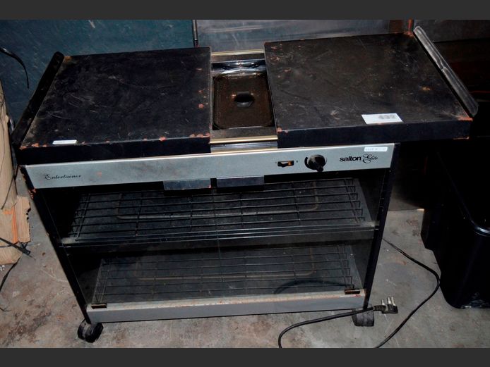 SALTON HOSTESS TROLLEY, 79 x 39 x 70cm [Switches on, rust in places]