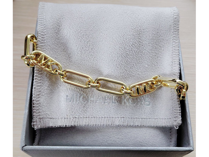 MICHAEL KORS PREMIUM LINK 14K GOLD-PLATED EMPIRE LINK CHAINNECKLACE 