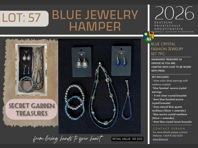 DEUTSCHE PRIVATSCHULE GROOTFONTEIN | BLUE JEWELRY HAMPER