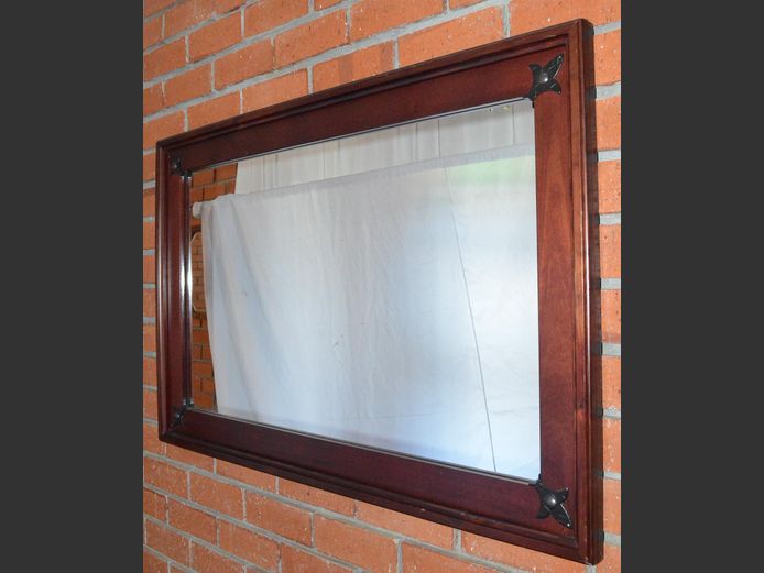 DARKWOOD FRAMED MIRROR, 115 x 76cm