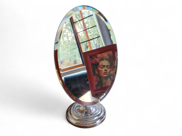 Vintage Oval Shaped Adjustable Vanity Mirror