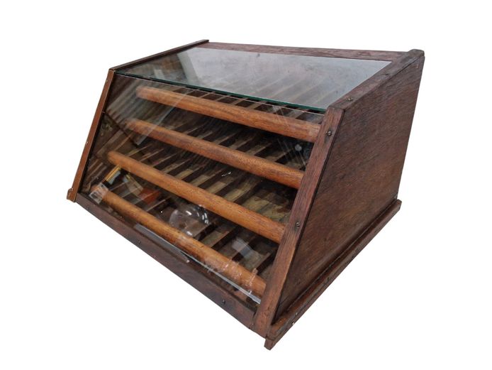 Antique Clark’s "Filosheen" 4-Drawer Countertop Spool Cabinet