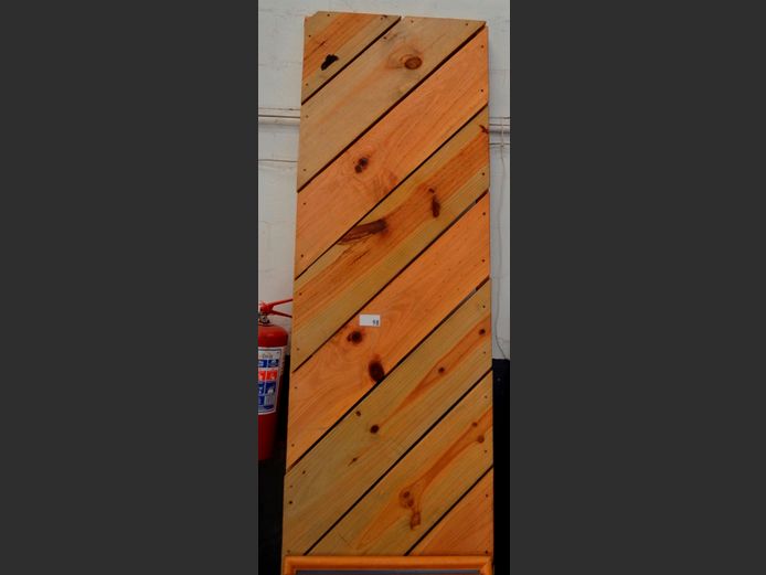 LARGE SLATTED PINE KING SIZE HEADBOARD, 251 x 69cm
