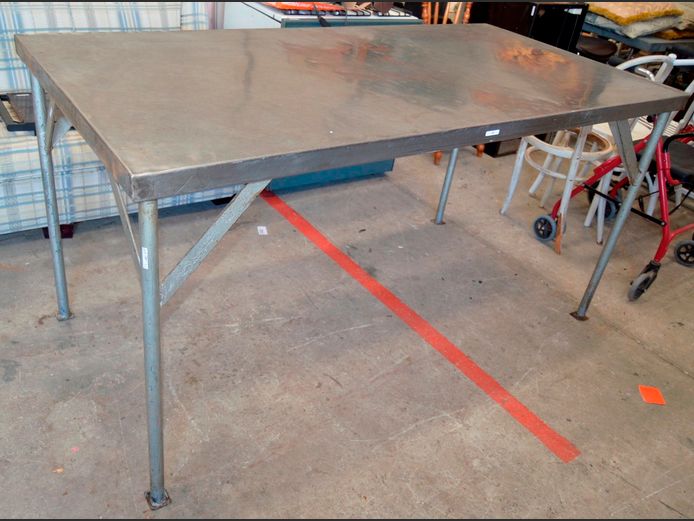 STAINLESS STEEL TABLE, 180 x 90 x 92cm