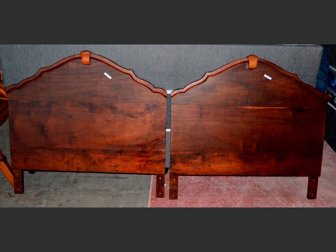 PAIR IMBUIA SINGLE HEADBOARDS