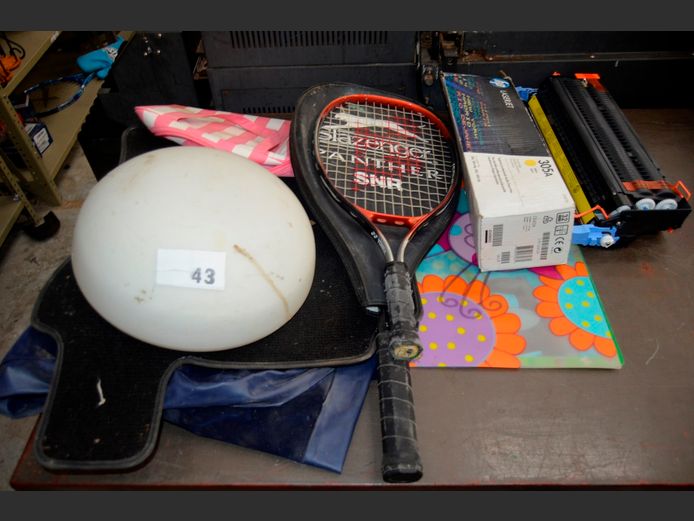 TENNIS RACQUET, LIGHT FITTING, etc