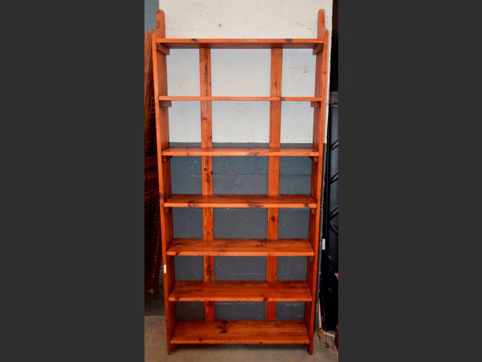 OREGON PINE 7-TIER SHELF, 84 x 21 x 190cm