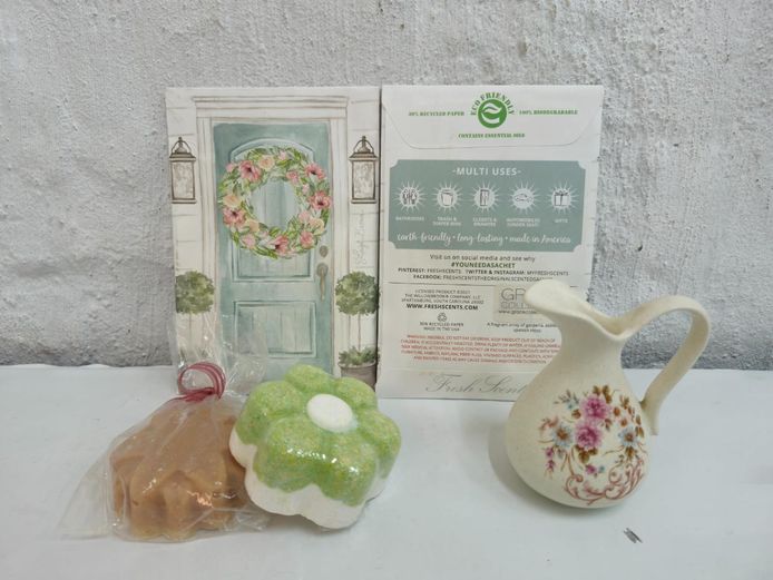 Floral Bath Bombs, Home Fragrance Satchets & Ceramic Pitcher
