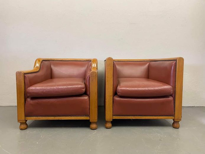 genuine leather tub chairs 