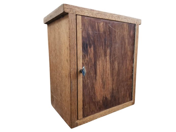 Vintage Wooden Wall-Mounted Medicine Cabinet
