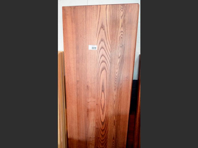 LOT: 2 x STAINED OAK COUNTER TOPS, 185 x 60cm