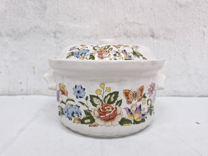 Aynsley Cottage Garden Floral Covered Casserole Dish Tureen