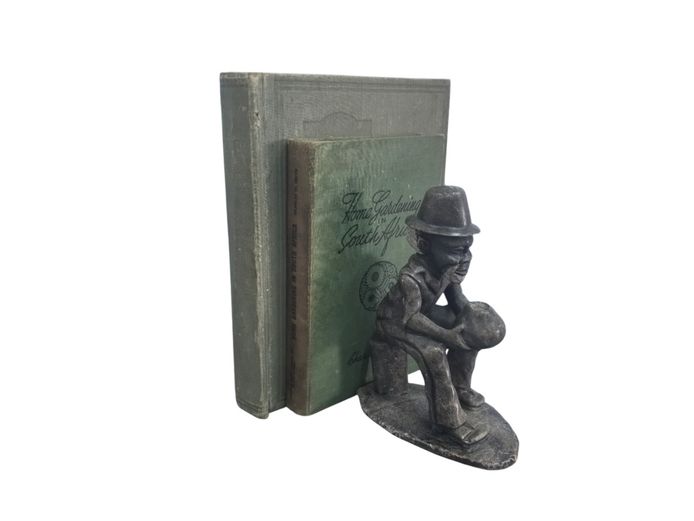 Assorted Vintage Books & Soapstone Figure