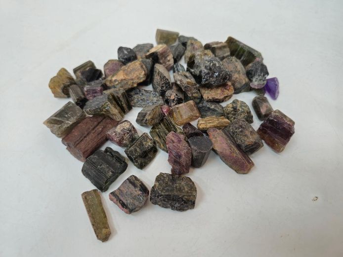 Lot of Mixed Raw Tourmaline Crystals