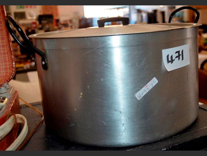 ALUMINIUM STOCK POT WITH LID, 36cm Diameter x 20cm High