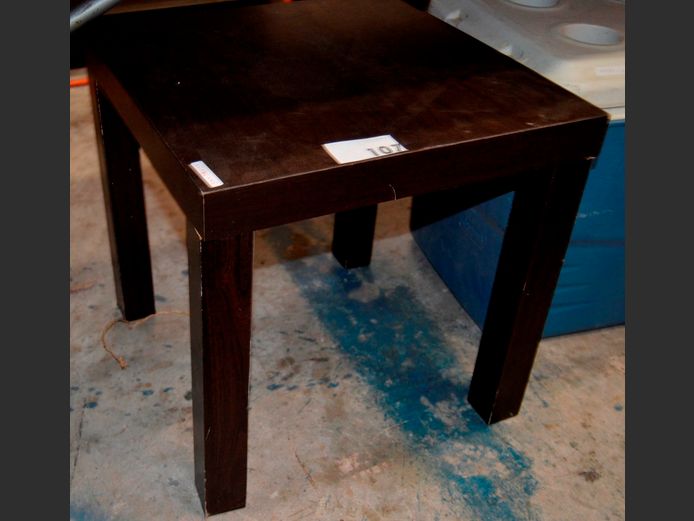 MAHOGANY FOIL SIDE TABLE, 45 x 45 x 45cm