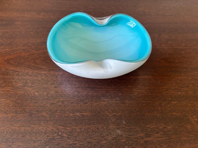 Murano Blue & White Bowl 