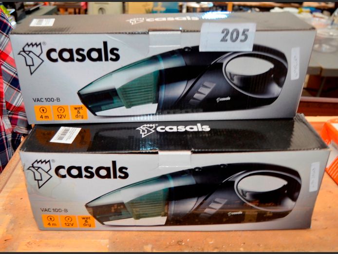 LOT OF 3: CASALS 12V, WET & DRY CAR VACUUM CLEANERS [Untested]