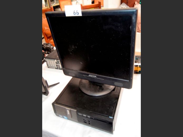 DELL CORE i3 DESKTOP COMPUTER & A MECER LCD MONITOR [Dead]