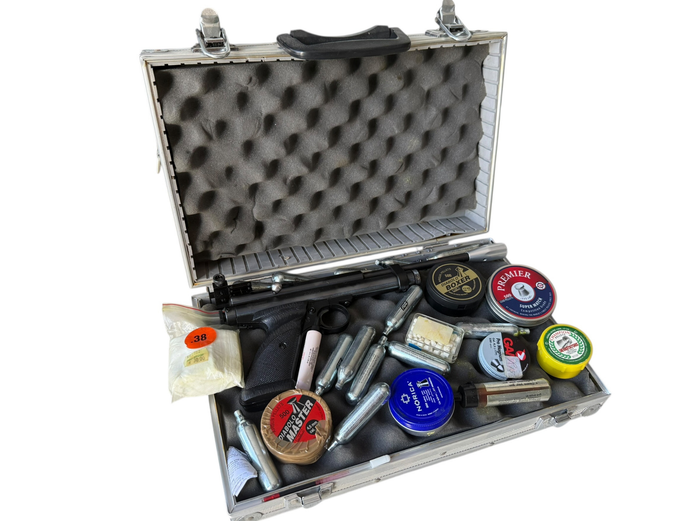 CO₂ Air Pistol Shooting Kit with Pellets & Cartridges (Complete Set)