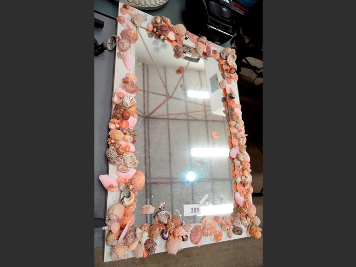 SEASHELL FRAMED MIRROR, 90 x 60cm