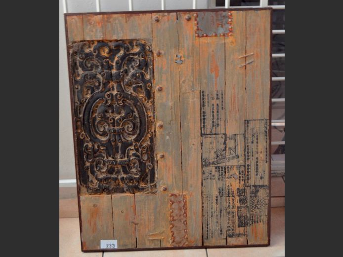 LARGE CARVED WALL ART, 100 x 80cm