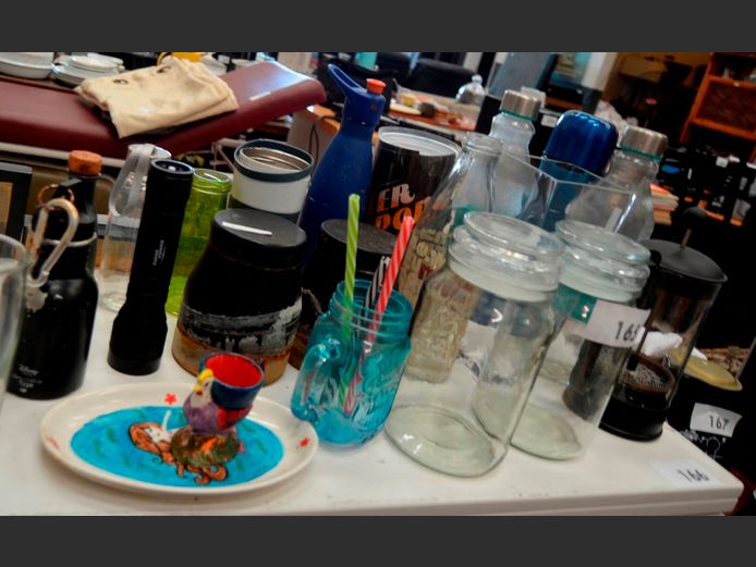 GLASS STORAGE JARS WITH LIDS, FRENCH PRESS, etc