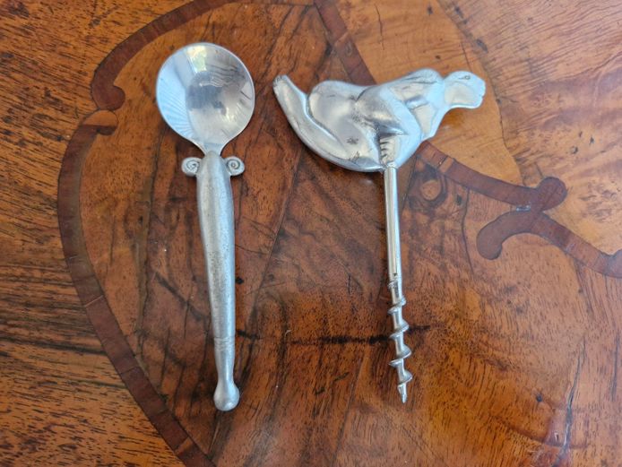Vintage Carrol Boyes Corkscrew & Sugar Spoon
