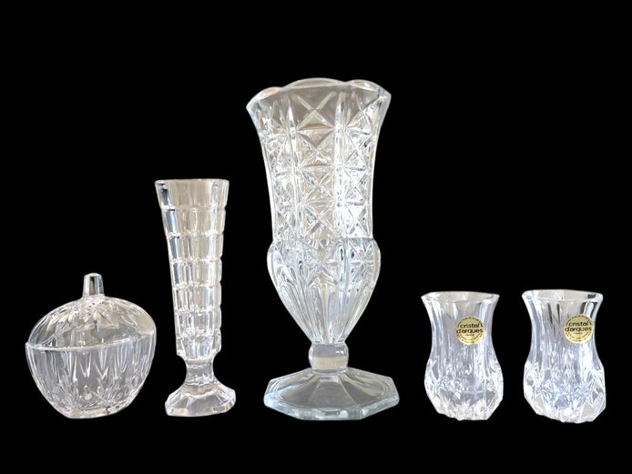 Collection of Vintage Crystal & Thick Glassware